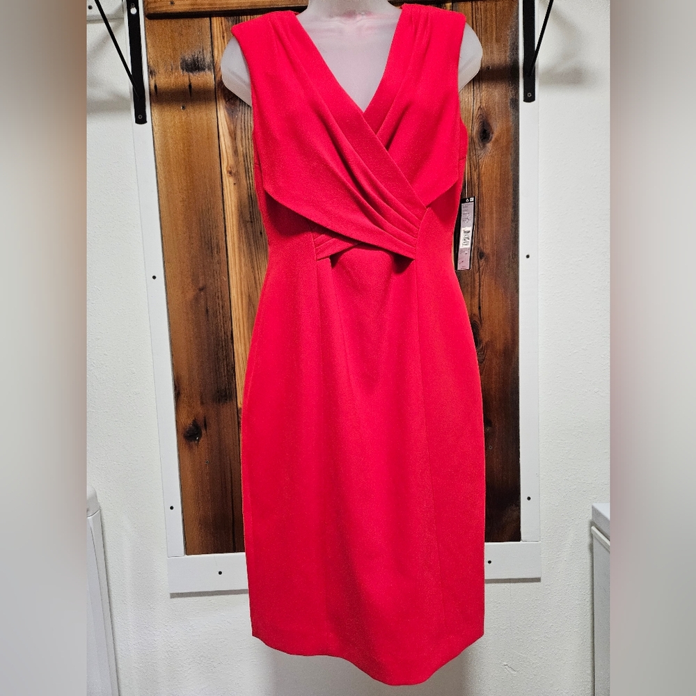 Tahari Chic Red Dress